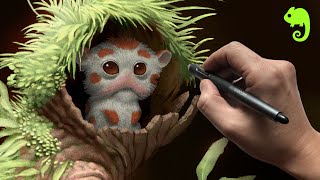Tree Dweller Digital Painting Time Lapse