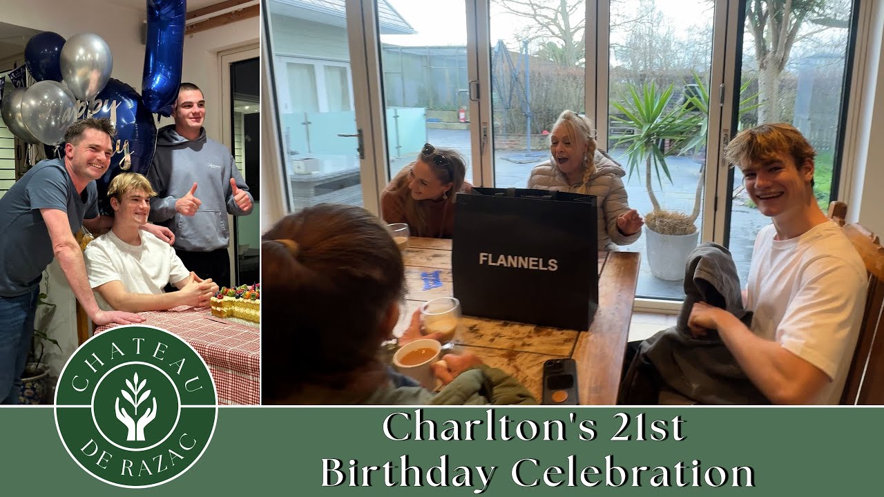 Чарльтону 21 год — никакого замка, никаких инструментов, только торт и шампанское!