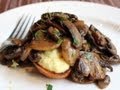 Mushroom Ricotta Bruschetta - Baked Ricotta topped with Mushrooms Appetizer