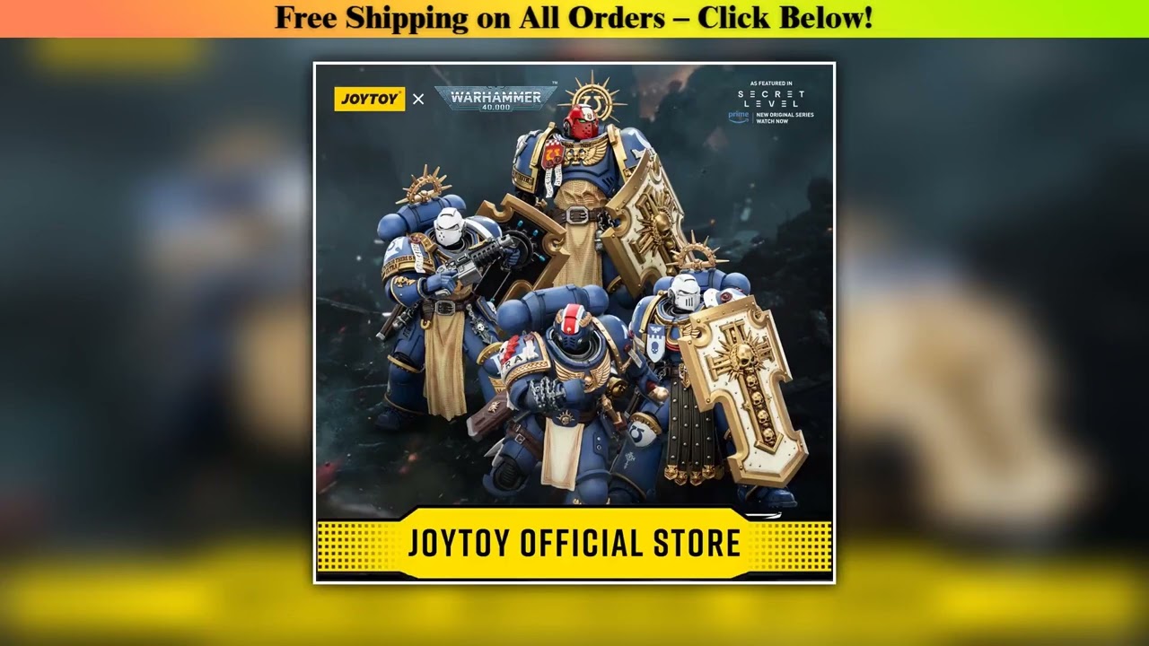 JOYTOY Warhammer 40k 118 Action Figures Ultramarines Titus with Laurels of Victory Metaurus Levantu
