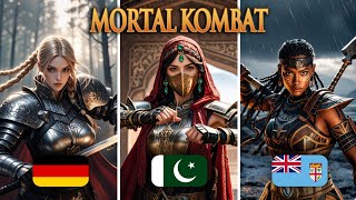 Asking Ai To Create A Female Mortal Kombat Fighter For Each Country