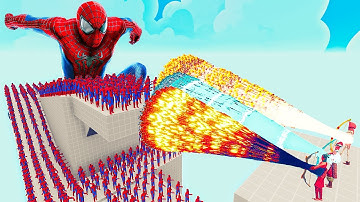 100x SPIDER-MAN + 2x GIANT vs 3x EVERY GOD - Totally Accurate Battle Simulator TABS