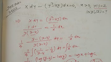 Jee advanced 2022 | Differential equation | xdy-(y^2-4y)dx=0 then