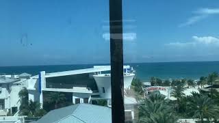FF: Loud ThyssenKrupp Hydraulic Scenic Elevators At The Pier Parking Garage In Pompano Beach FL