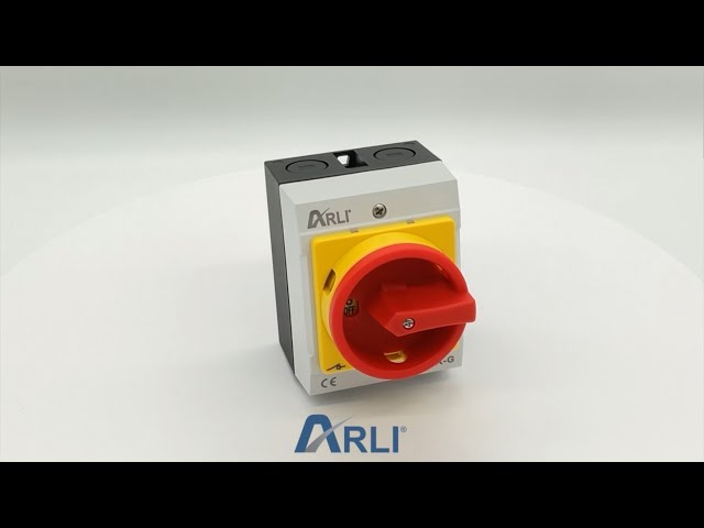 Produktbild von ARLI Hauptschalter 16 A, 4-polig, Fronteinbau IP65 – Trennschalter 16 Ampere 230-440 V, Robust & Sicher