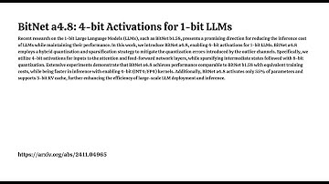 BitNet a4.8: 4-bit Activations for 1-bit LLMs