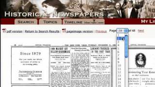 ProQuest Historical Newspapers (Graphical) in 2 Minutes