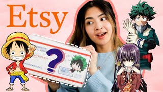 let’s open an etsy anime mystery box 🎁 | 2021 anime unboxing + review