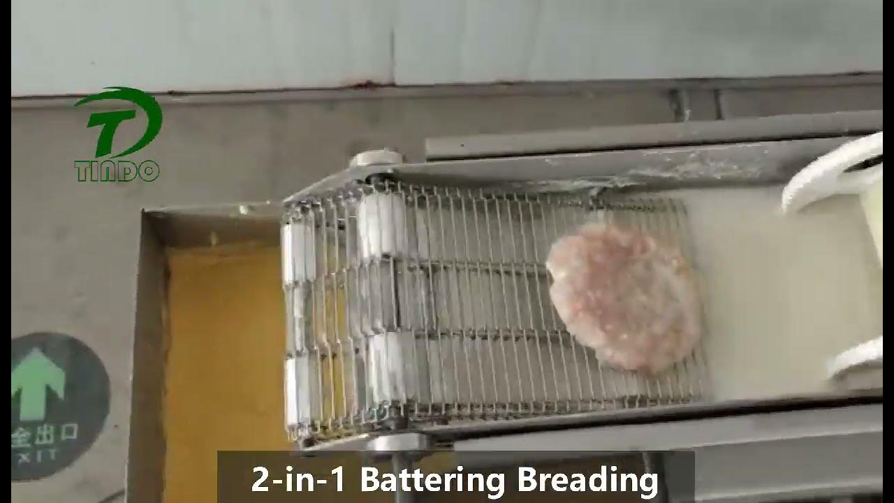 battering breading machine, for burger patty YouTube