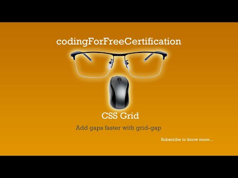 CSS Grid | Add Gaps Faster with grid-gap | freeCodeCamp | 7 of 22