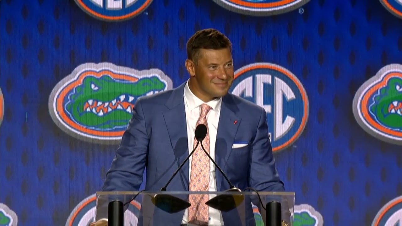 Jon Sumrall Florida Gators SEC Media Days Main Room