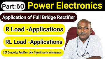 Full Bridge Rectifier R Load and RL Load Applications in tamil