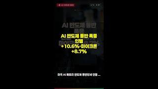 AI 반도체 동반 폭등 인텔 +10.6%·마이크론 +8.7% #Shorts
