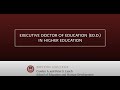 Executive doctor of education edd in higher education