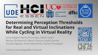 Determining Perception Thresholds for Real and Virtual Inclinations While Cycling in Virtual Reality
