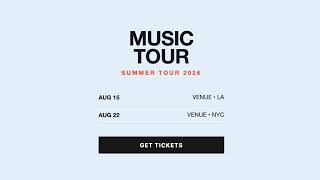How To Create Music Tour Poster With HTML & CSS Update