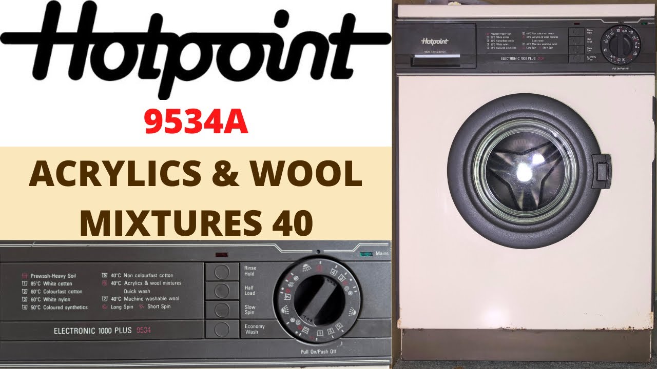 Hotpoint Electronic 1000 Plus 9534A Washing Machine - [6] Acrylics ...
