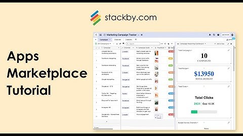 Tutorial: Stackby Apps Marketplace (No-code reporting with Charts, Pivot Tables & more)