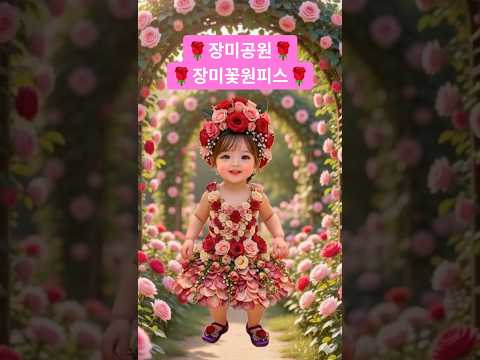 🌹장미꽃원피스 입고 춤추는 귀여운 아기댄스 #아기 #아기춤 #아기댄스 #베이비댄스 #shorts #funny #viral #cute #baby #ai