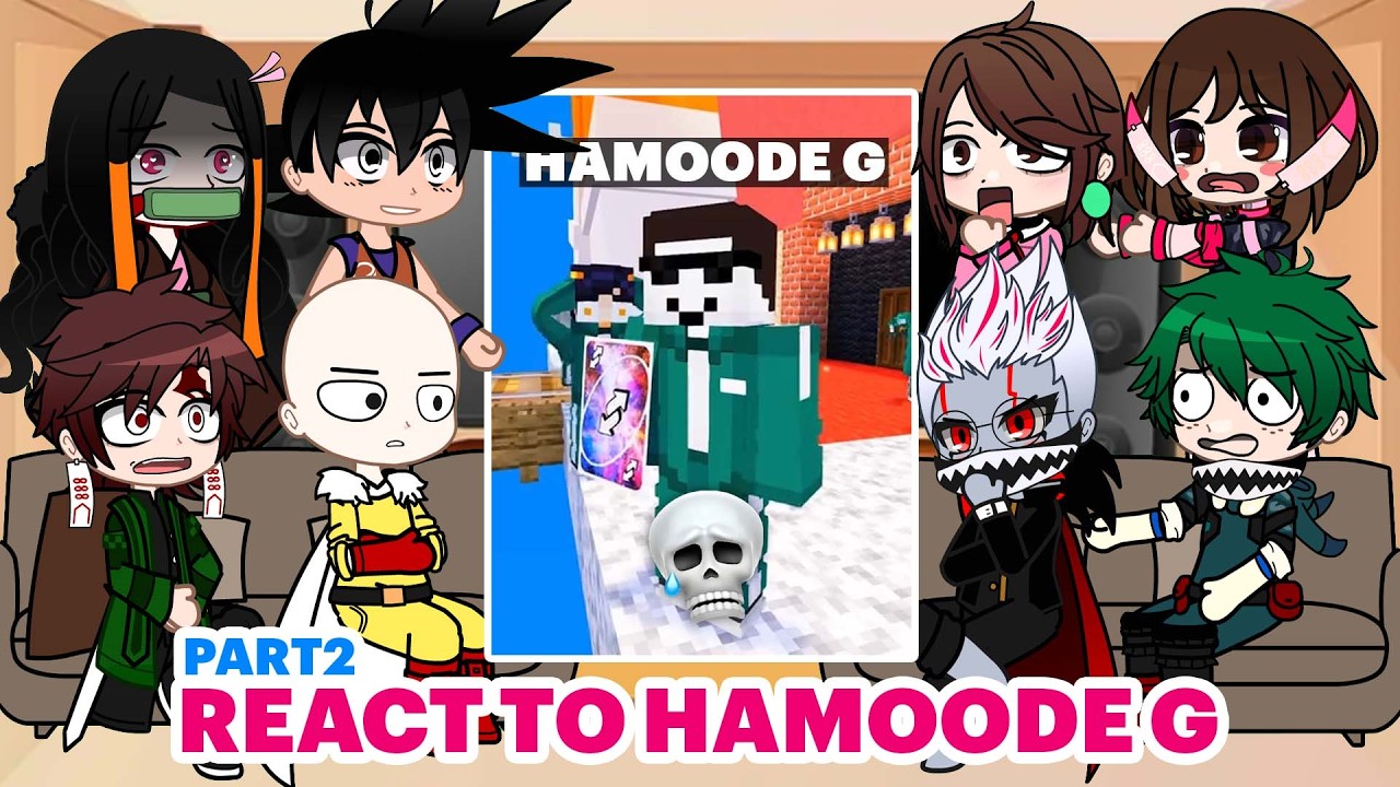 Anime Characters React To HamoodeG || Gacha reacts to Minecraft + INVINCIBLE + AJ