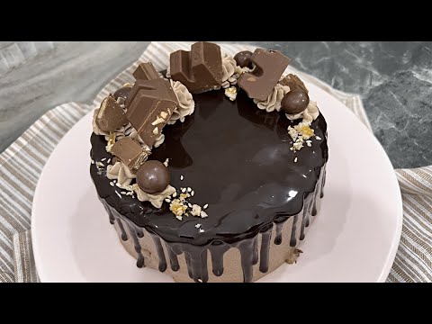 How To Decorate Chocolate Cake (Birthday Chocolate Cake) - YouTube