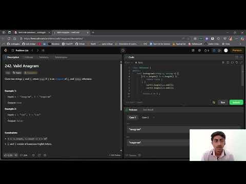 LeetCode 242 Solution in C++ | Valid Anagram | Step-by-Step Guide & Logic Explained