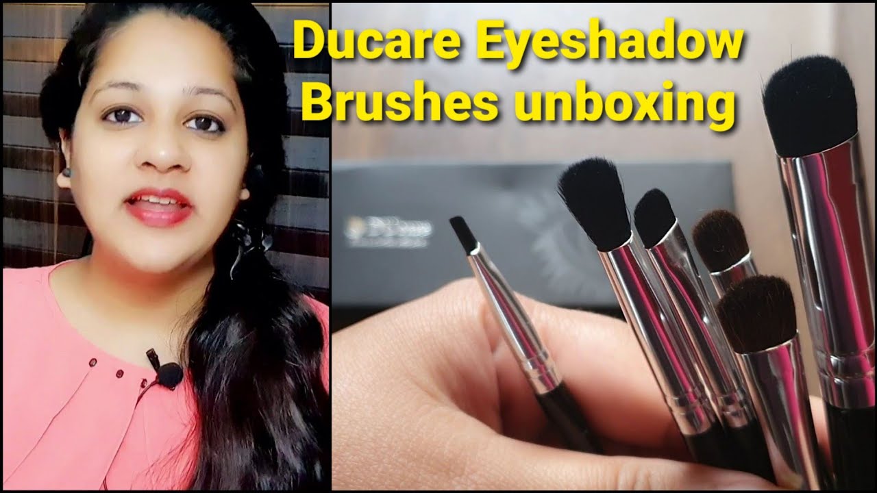 DUCARE Makeup Eyeshadow Eyebrow Blending Cosmetics Brushes Set Of 6 ...