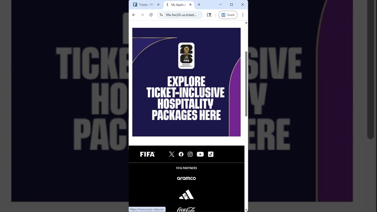 FIFA 2026 World Cup Tickets - Random Selection Draw Application - How to Apply