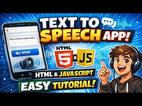 Text to Speech App | HTML and JavaScript Easy Tutorial