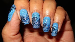 Starry Swirl Drag Marble | DIY Nail Art Tutorial | MSLP