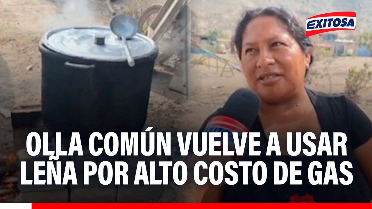 🔴🔵 Ollas comunes vuelven a cocinar con leña por alto costo del balón de gas