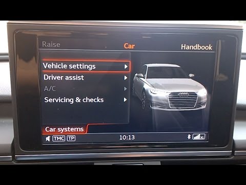 Audi A6, MY2015 - MMI car settings overview - pregled nastavitev avtomobila  v MMI vmesniku