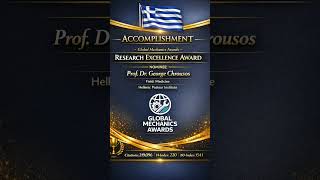 Prof Dr George Chrousos  Medicine  Research Excellence Award  Greece