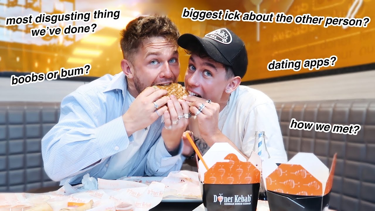 Asking my boyfriend uncomfortable questions German Doner Kebab Mukbang..