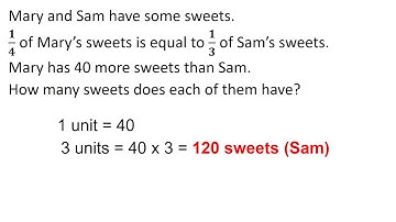 PSLE Math problem sums equal concept