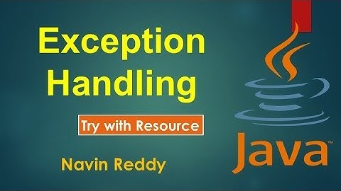 #9.4 Exception Handling | Try with Resource