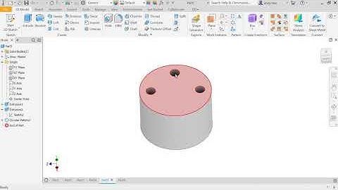 Using the Radial Array command in Inventor