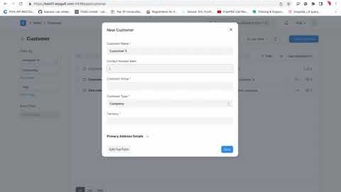 Add a phone field for ERPNext customer doctype or form.