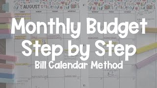 How I Plan My Monthly Budget Using a Bill Calendar || Irregular Income