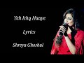 yeh Ishq Hai Lyrics |Shreya Ghoshal | Jab We Met Kareena Kapoor | Shahid Kapoor | RB Lyrics Lover