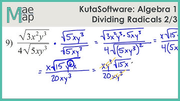 KutaSoftware: Algebra 1- Dividing Radicals Part 2