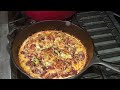 Easy Peasy Cast Iron Pizza With A Crazy Pourable Crust