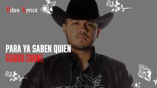 Gerardo Coronel - Para Ya Saben Quien (Letra Oficial / Official Lyrics)