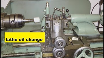 lathe OIL change- with  shell tellus 27 substitute on the Colchester lathe
