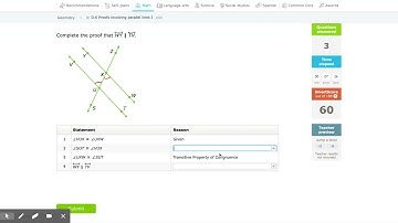 IXL - Proofs involving parallel lines I (Geometry practice)