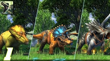Dino Tamers - Jurassic Riding MMO  Tutorial Gameplay Walkthrough  (Android ios) part 1