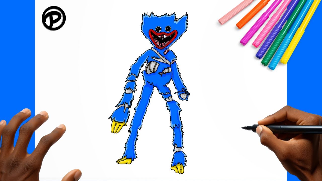 COMO DESENHAR O HUGGY WUGGY DE POPPY PLAYTIME 4 - YouTube