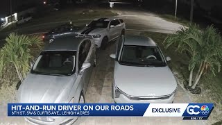 Caught on cam: Hit-and-run driver crashes into SUV in Florida driveway
