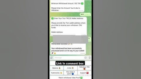 Free Trx telegram bot #telegram #trx #bot #freetrxminingwebsite