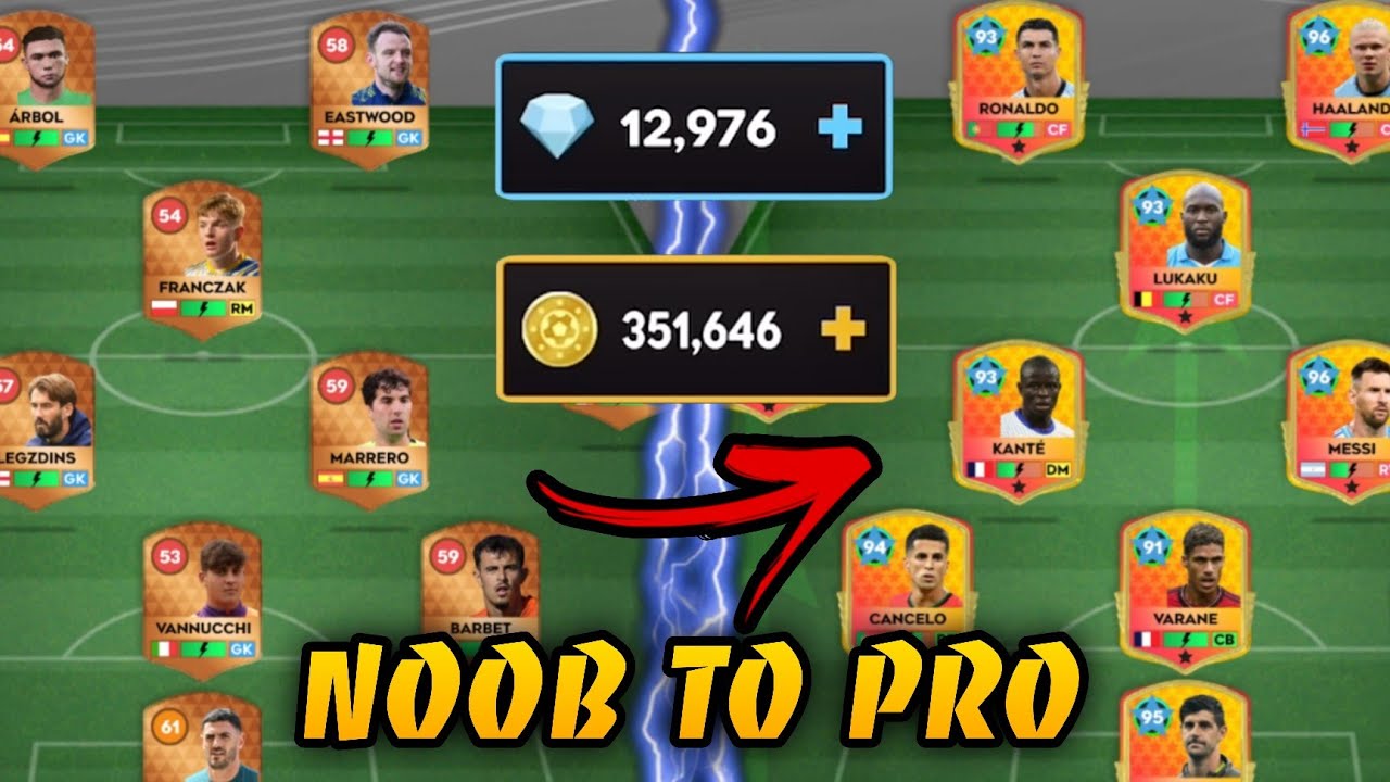 تبدیل اکانت سفید به اکانت مکس در دریم لیگ 25 با 300 هزارسکه🤯🔥قرعه کشی؟ | make a noob to pro in dls25